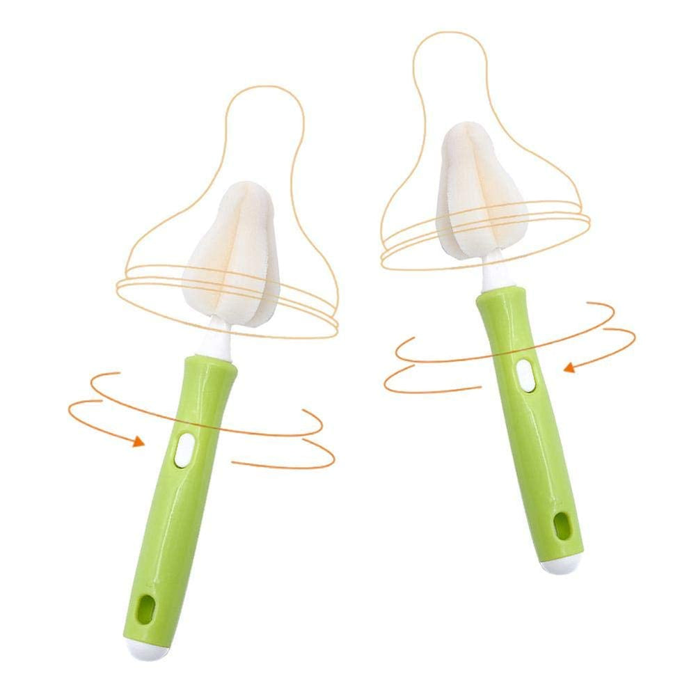 Joayuezo nipple sponge head brush with replaceable sponge heads for easy upkeep