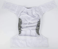JOBEBE grey diaper cover with elastic leg gussets for leak protection