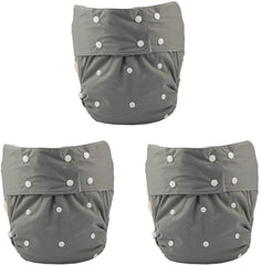 JOBEBE grey diaper cover 3-pack folded for discreet wear
