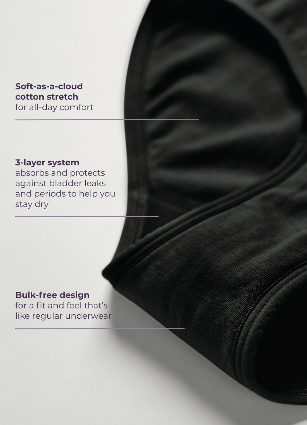 Care and reuse reminder for Jockey brief showing easy washing to reduce waste