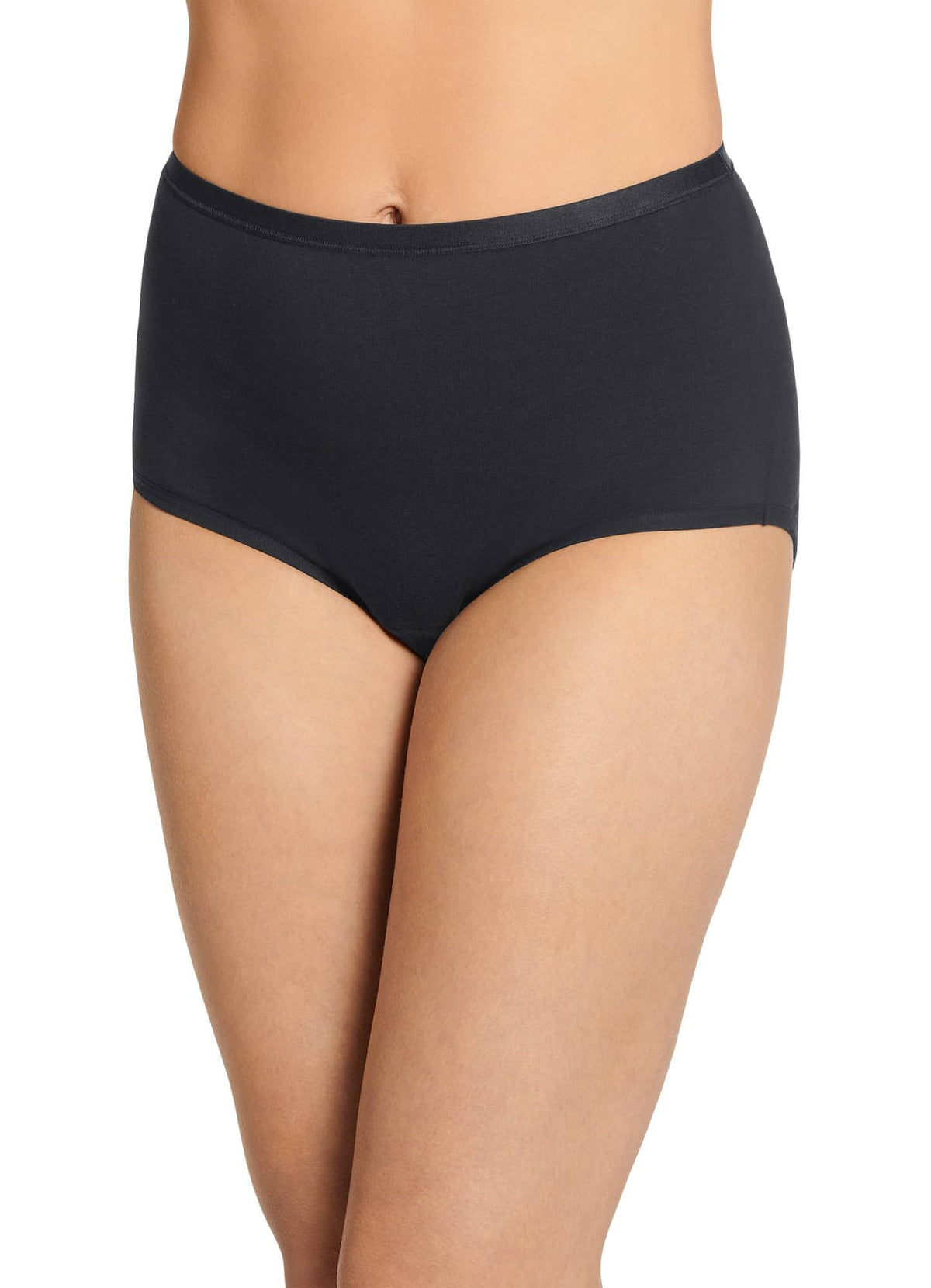 Jockey Worry Free Cotton Stretch Brief front view showing full coverage and everyday comfort