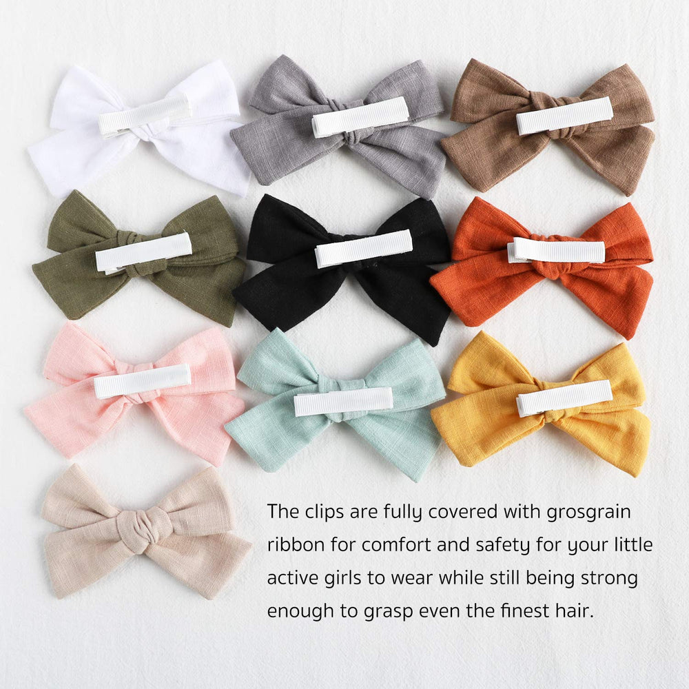 JoCoDesigns baby girl bow clip pink color, soft fabric prevents snagging.