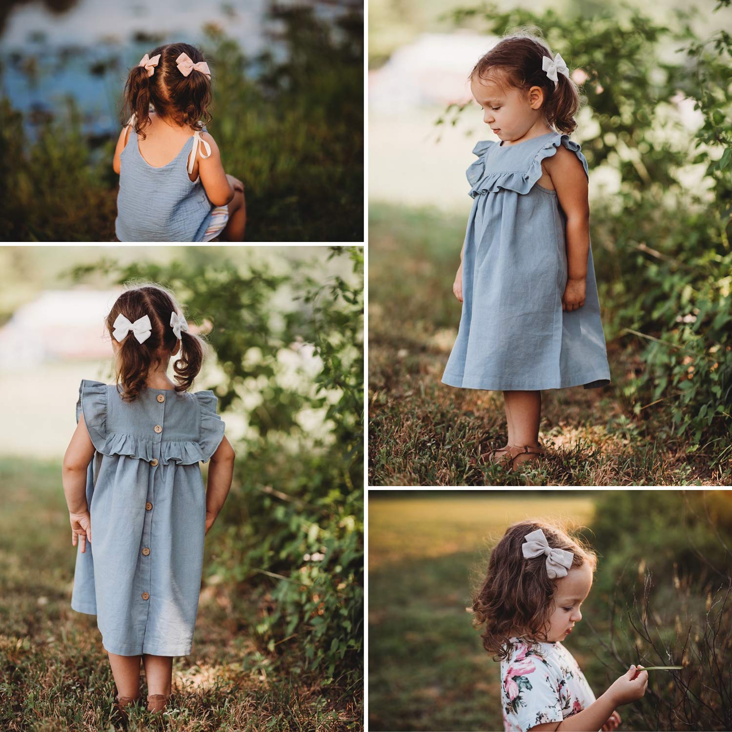 JoCoDesigns hair clip application on a side-part showing easy styling for kids.