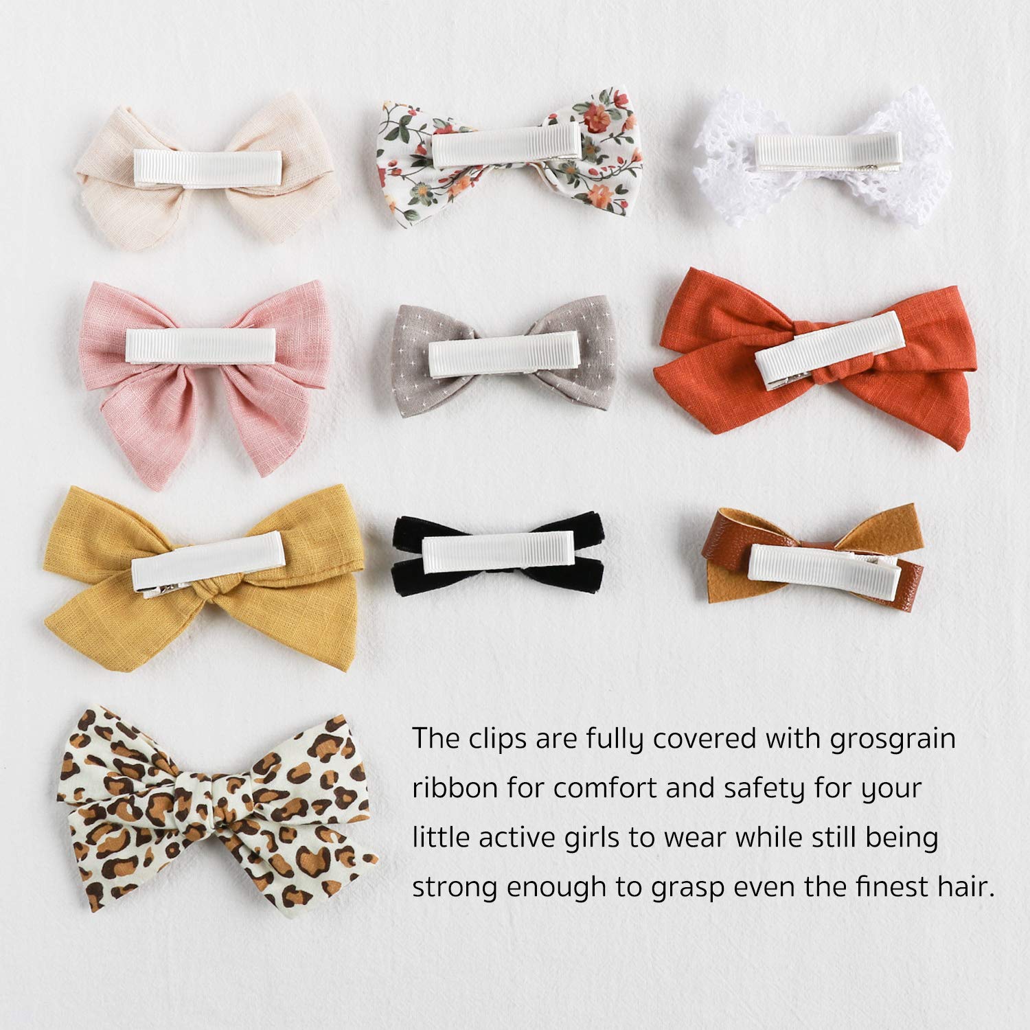 JoCoDesigns handmade soft fabric bow crafted from cotton and linen for gentle comfort