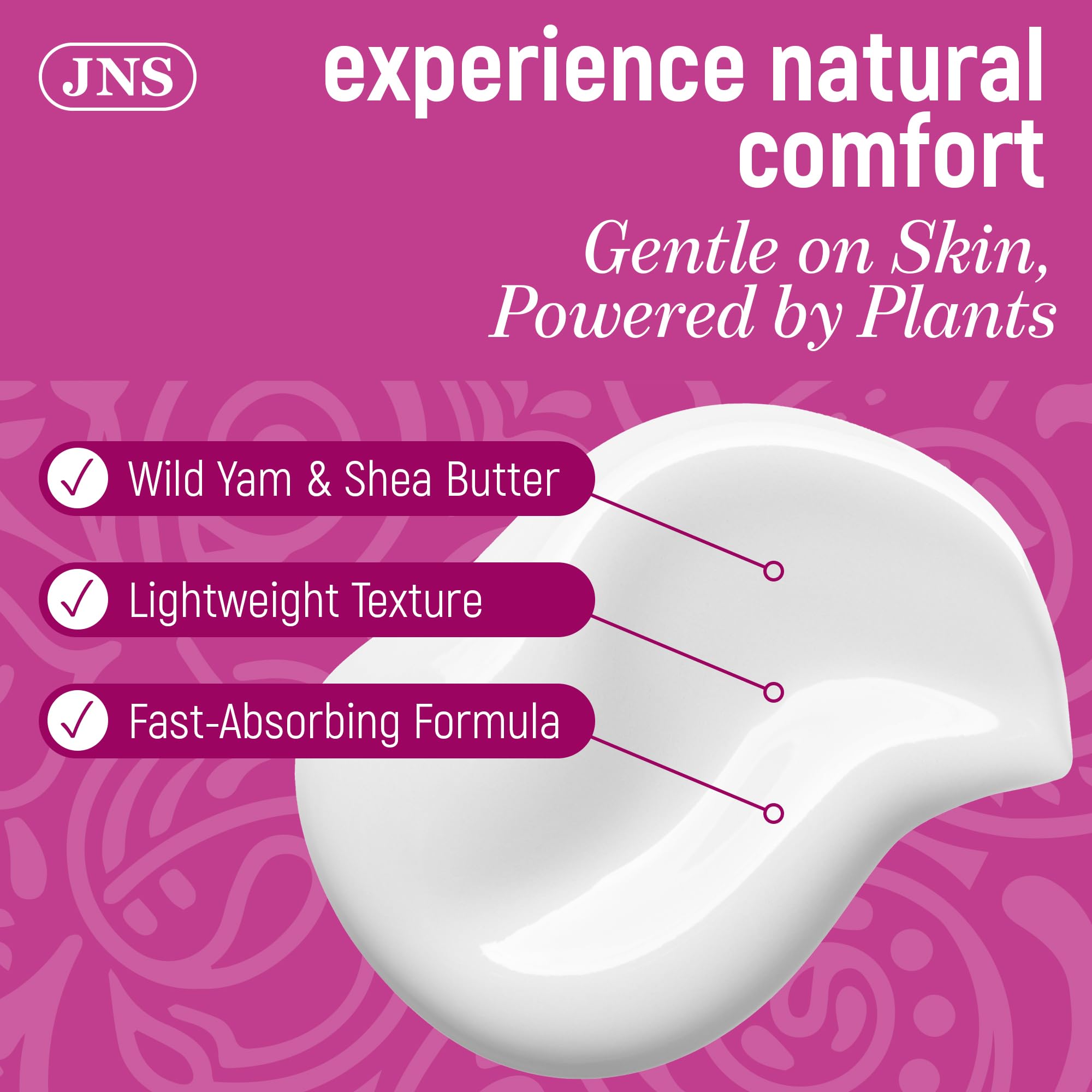 Joellyne Naturals creamy texture swirl reveals silky glide and rapid absorption.