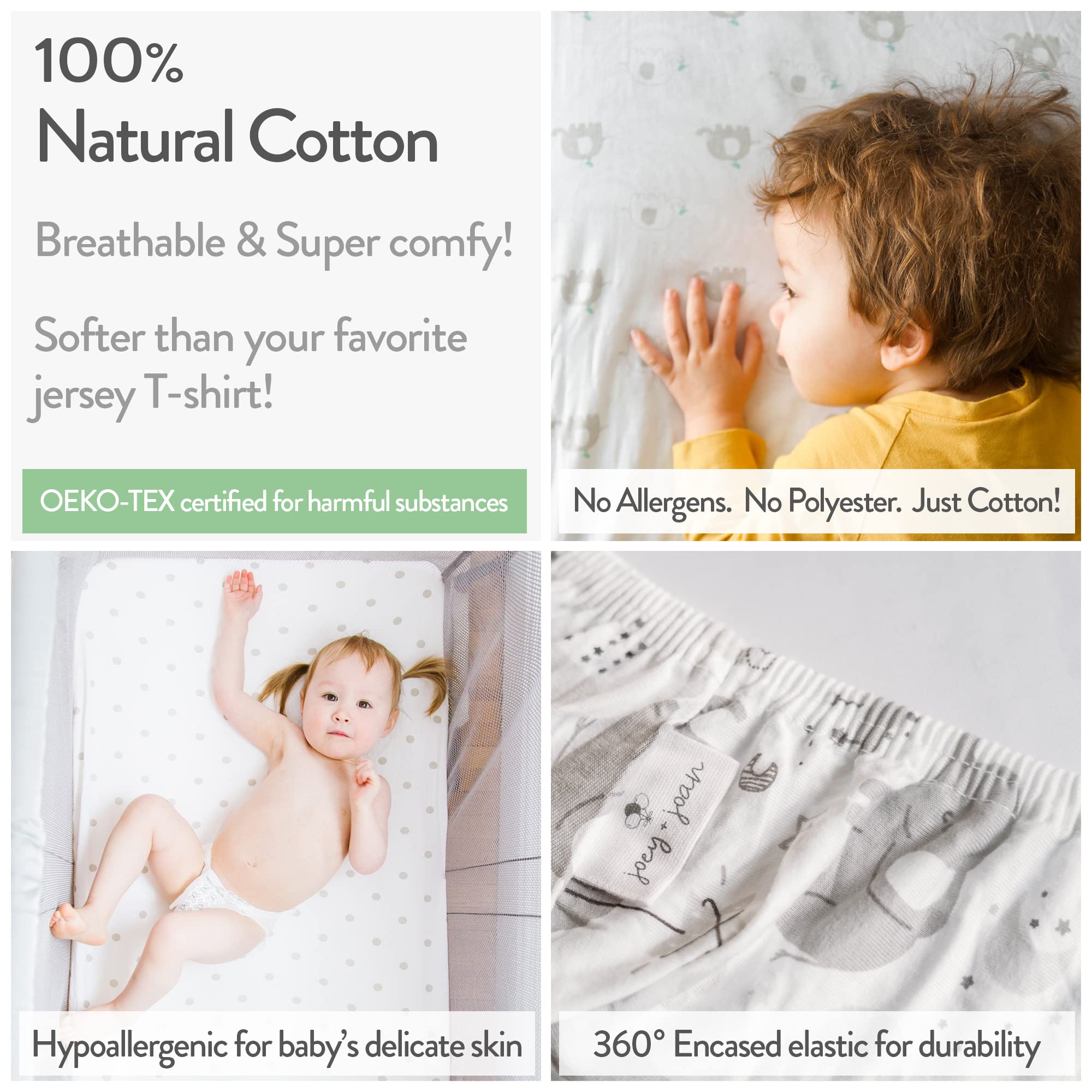 Joey and Joan packaging highlights a two-pack for easy rotation and quick laundry.