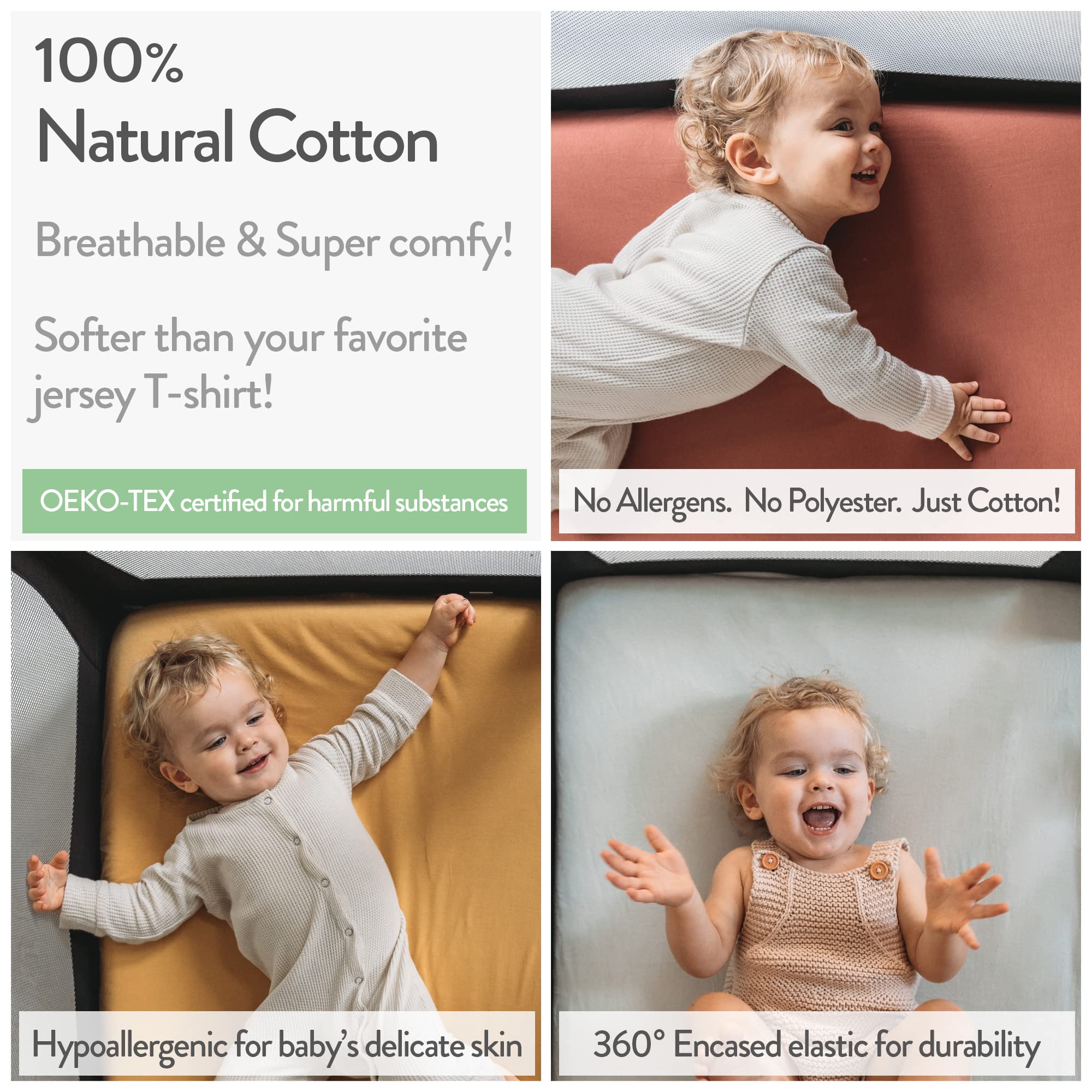 Sheet fits 4moms Breeze Plus 1045 snugly for secure sleep.