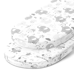 Joey + Joan bassinet sheets for Fisher-Price Soothing Motions provide a soft, calming sleep surface.