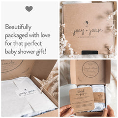 Joey + Joan two-pack bassinet sheets provide convenient rotation.