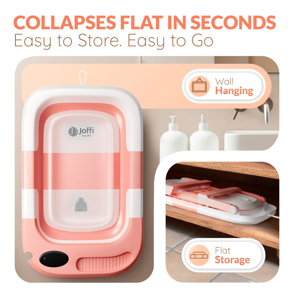 Joffi Baby collapsible tub fits newborns and infants as they grow