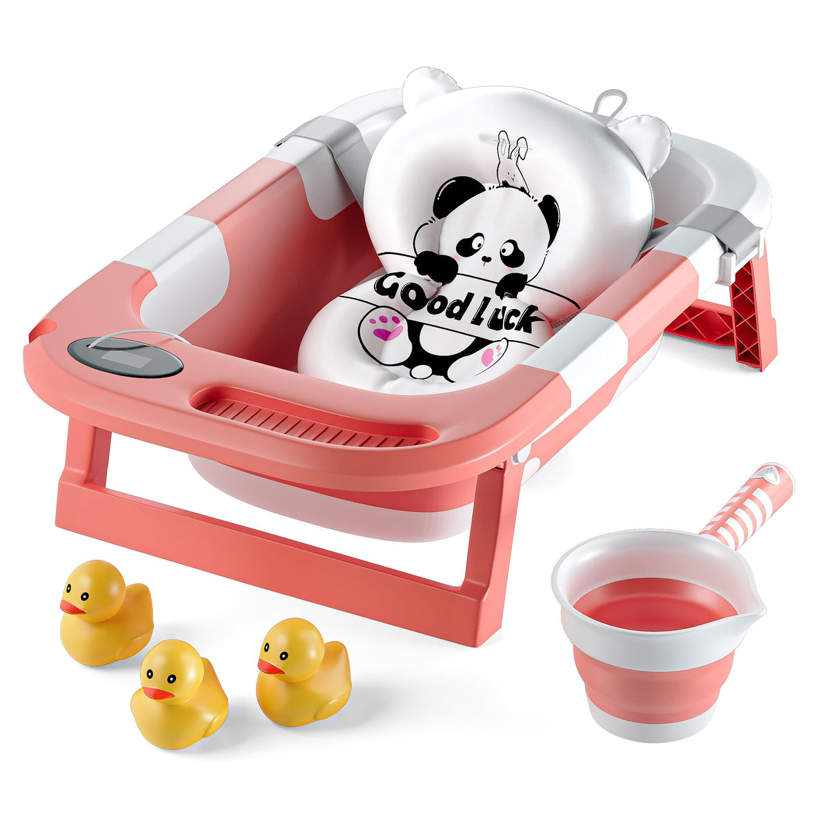 Joffi Baby collapsible bathtub with thermometer for safe bath temperature checks