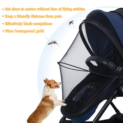 JOFOL BABE breathable double zip netting for easy access to baby.