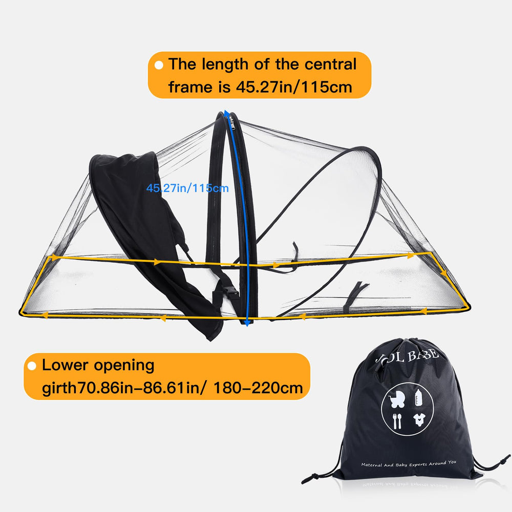 JOFOL BABE independent sunshade cover adds convenient shade during outings.