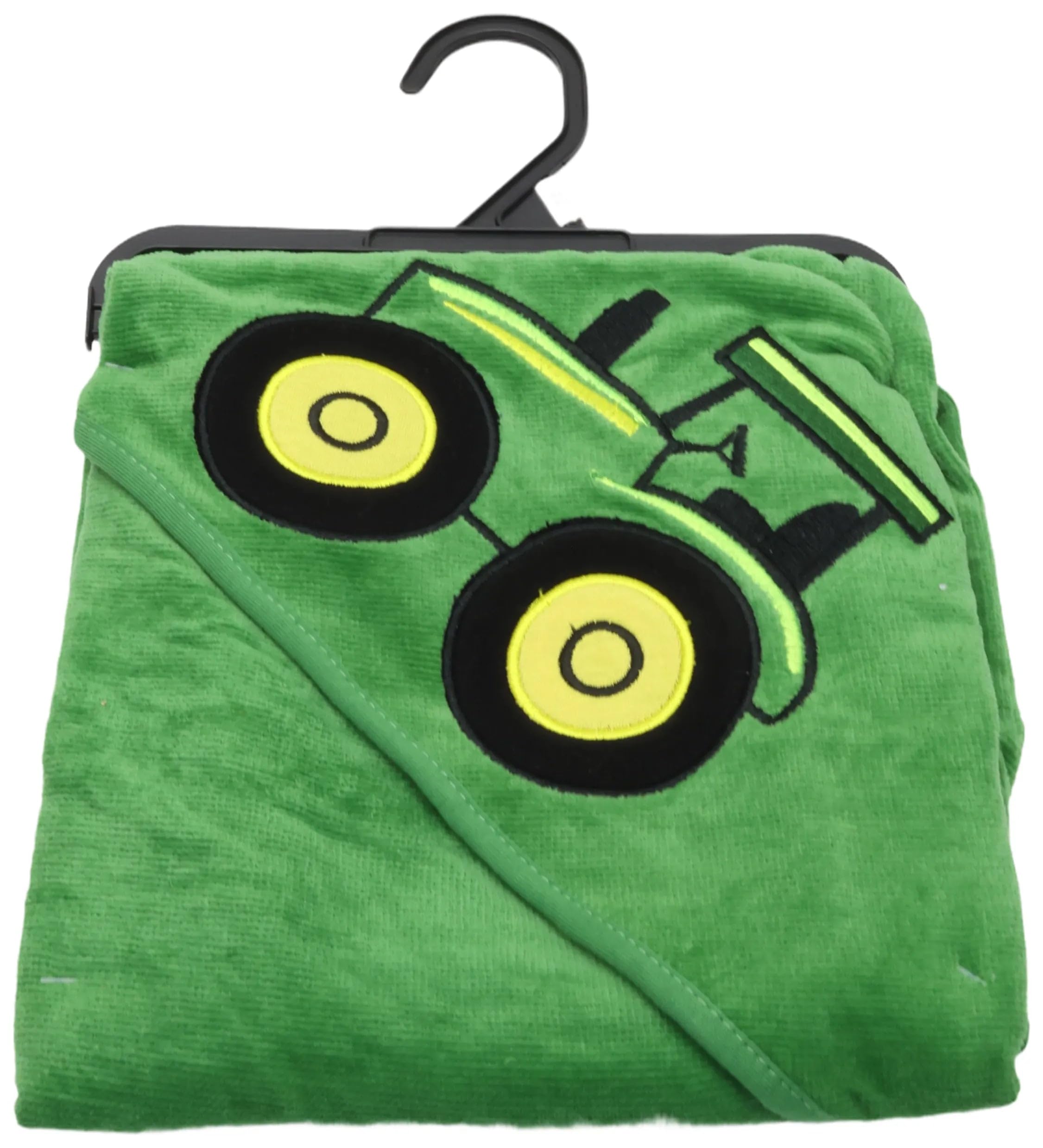 John Deere hooded towel 30x30 inches provides roomy, comfortable post-bath wrap
