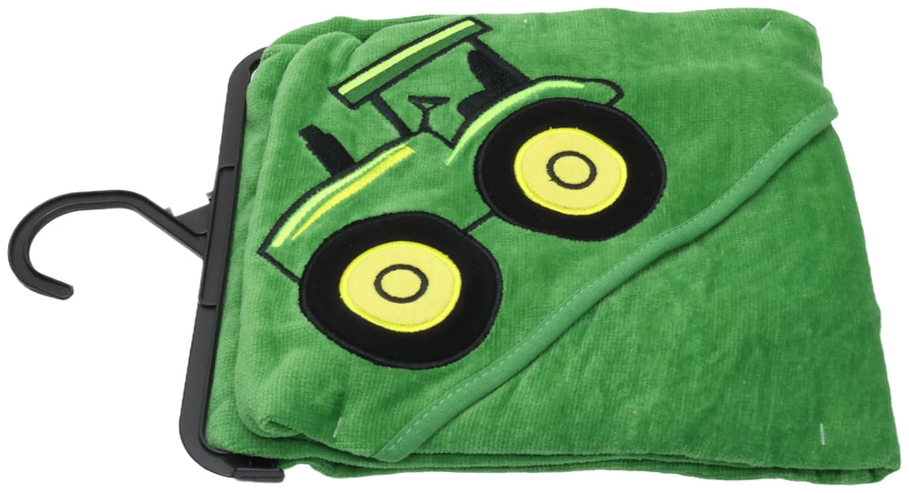 John Deere infant towel 100% cotton fabric offers absorbent performance