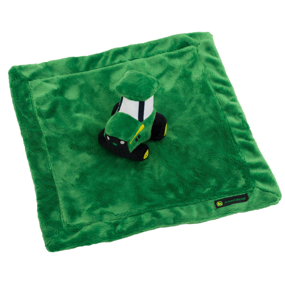 John Deere newborn security blanket in green color with soft fabric