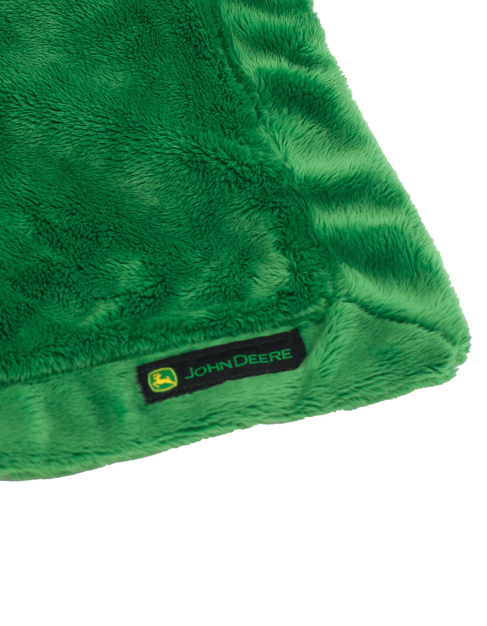 John Deere soft baby blanket offering cozy cuddles and tactile play