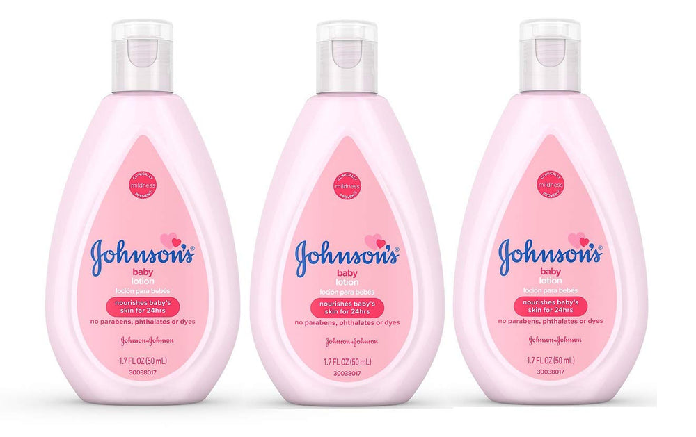 Johnson's pink bottle invites a gentle post-bath massage.