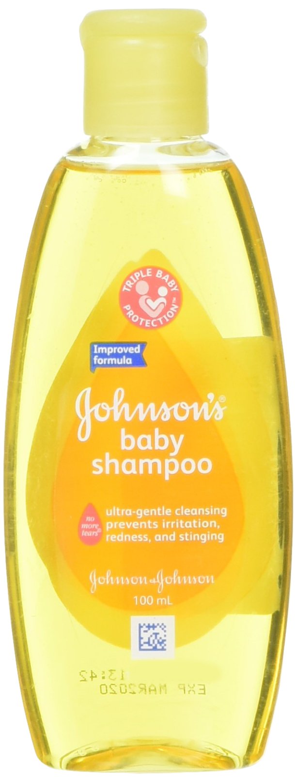 Johnson & Johnson Baby Shampoo bottle front label highlighting NO MORE TEARS gentle formula
