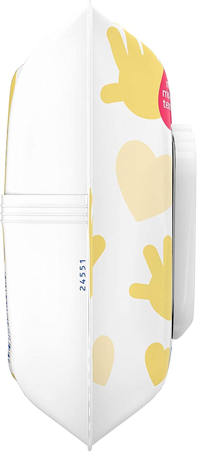 Johnson's Baby Hand and Face Wipes resealable pack open for quick wipe.