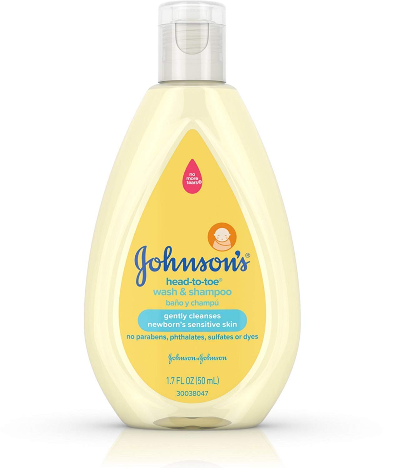 Johnson's Head-to-Toe lather demonstrates mild, tear-free cleanse for newborns
