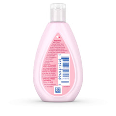 Johnson's Baby Lotion coconut oil bottle back label highlighting ingredients.
