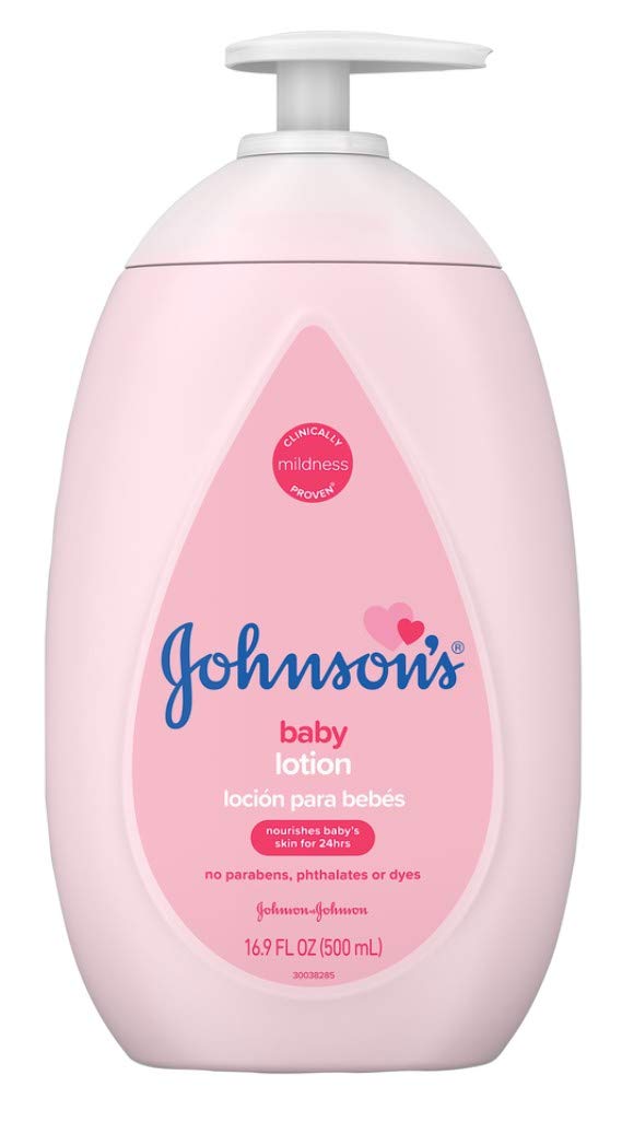Johnson's Baby lotion pump bottle for easy daily application