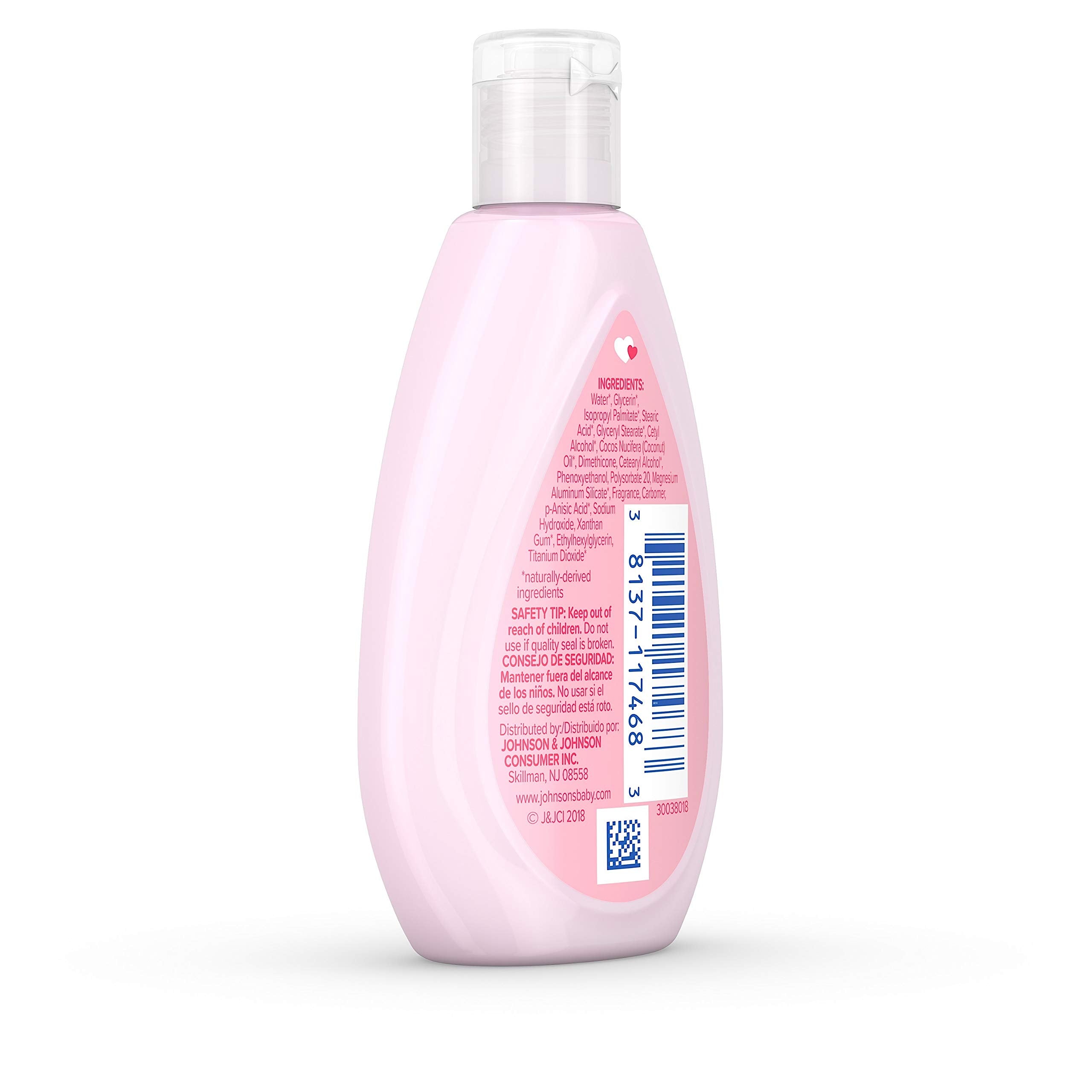Johnson's Baby Lotion side view 1.7 oz label for travel-ready care.