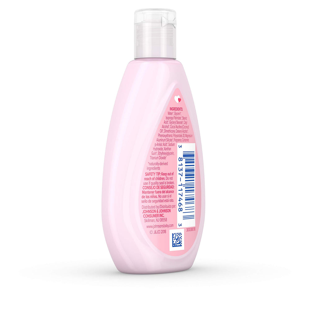 Johnson's Baby Lotion side view 1.7 oz label for travel-ready care.