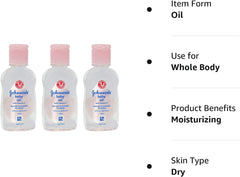 Johnson's Baby Massage Oil in bath-time massage for calm bonding moments.