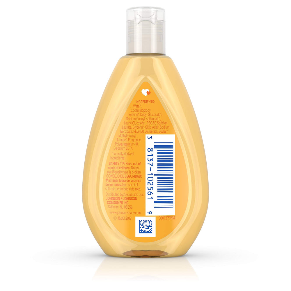 No More Tears label highlights hypoallergenic, pediatrician-tested shampoo for babies.