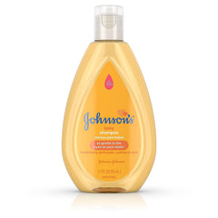 Johnson's Baby Shampoo travel-size bottle with pour, gentle cleansing for baby's hair during bath time