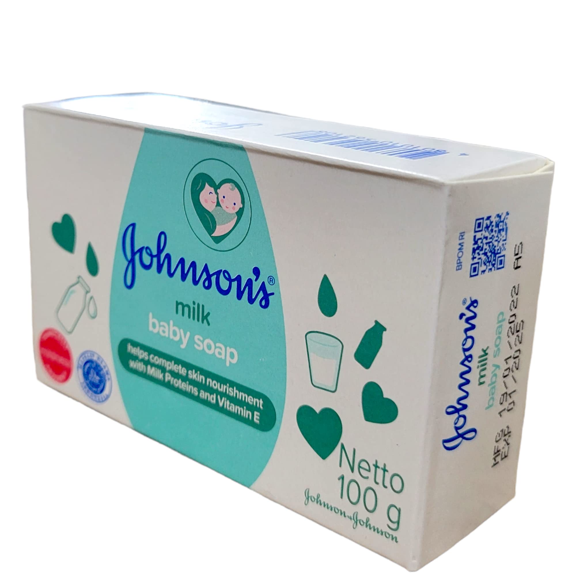 Johnson's Baby Soap Milk moisturizing cream application indicating preserved moisture