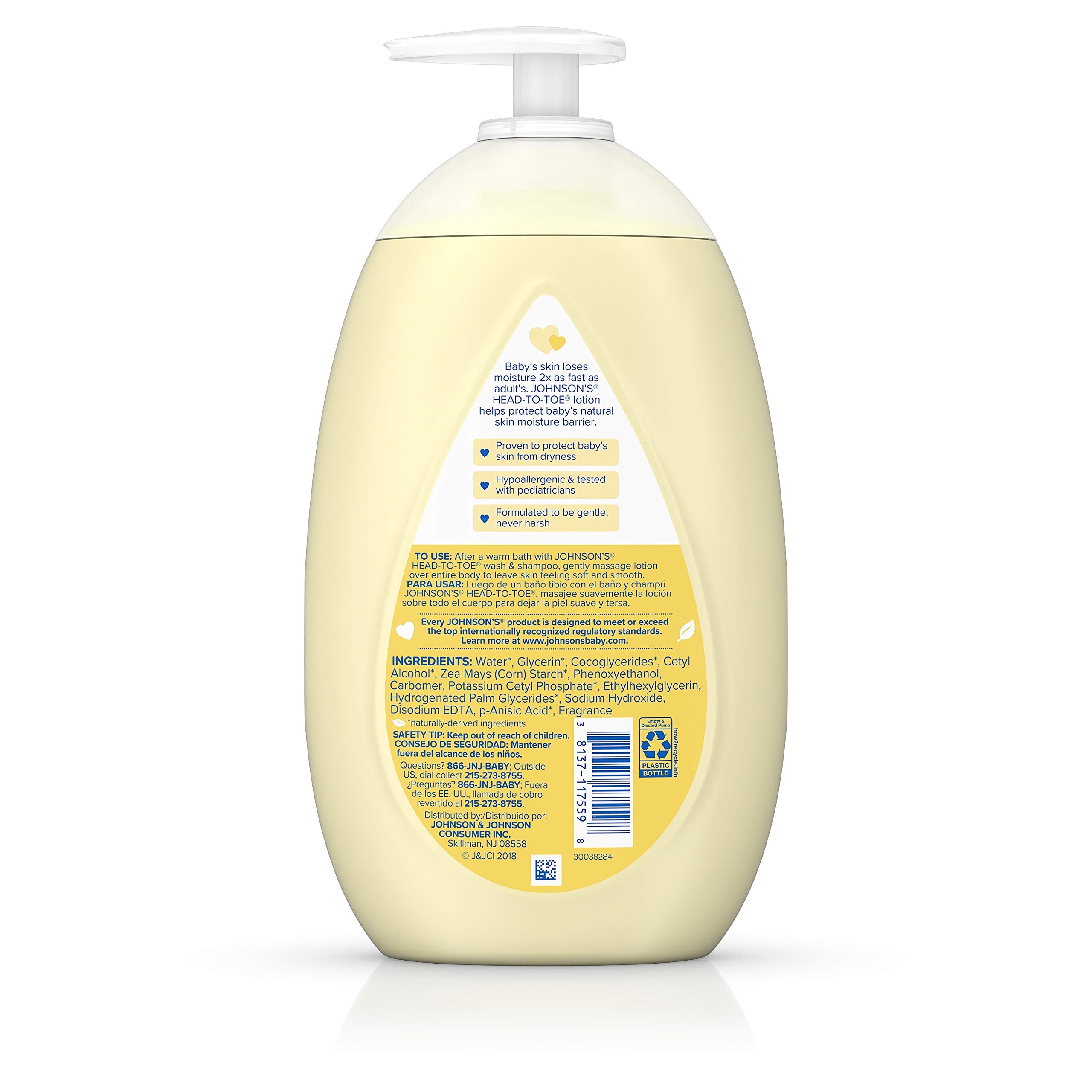 Close-up of texture showing ultra-mild formula for delicate baby skin.