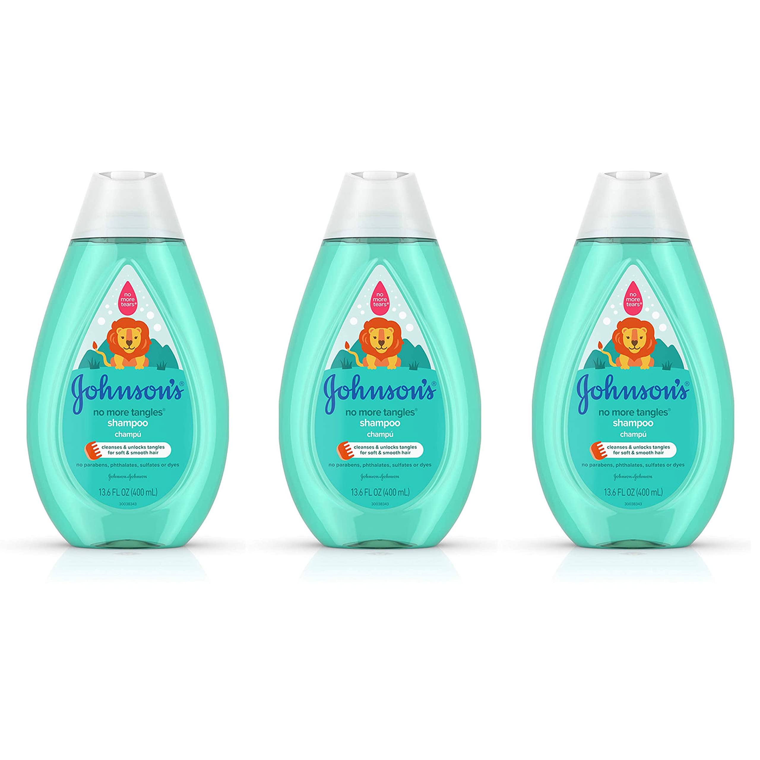 Johnson's No More Tangles toddler shampoo bottle detangling knots