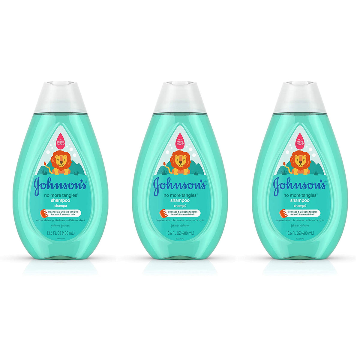 Johnson's No More Tangles toddler shampoo bottle detangling knots