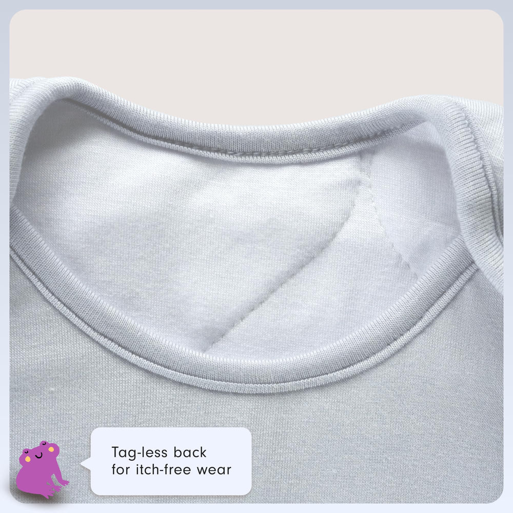 JOI tag-less design minimizes itch while ensuring secure warmth.