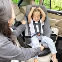 Joie Chili Spin 360 plush, machine-washable fabrics for easy care.