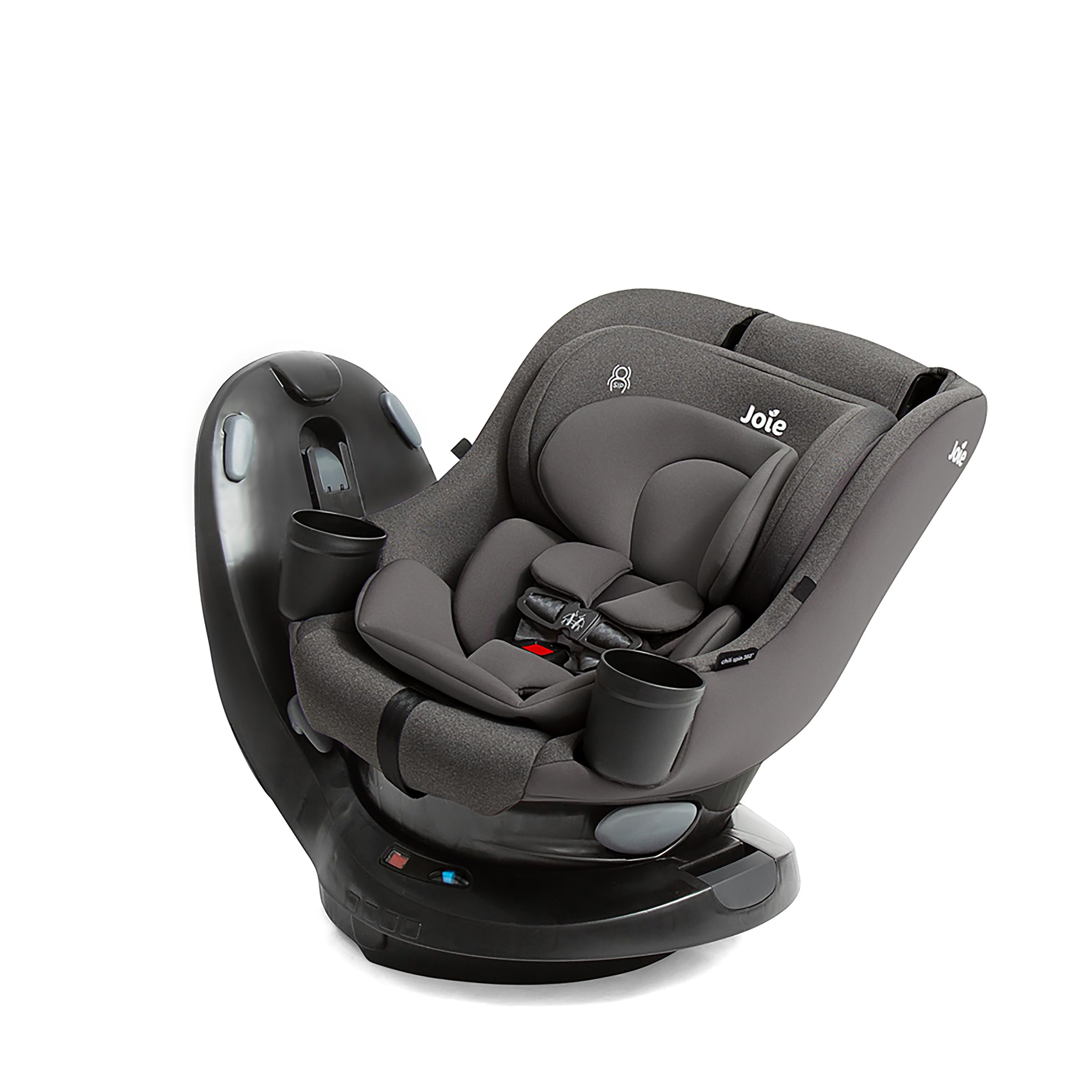 Joie Chili Spin 360 five-point harness with no-rethread headrest.