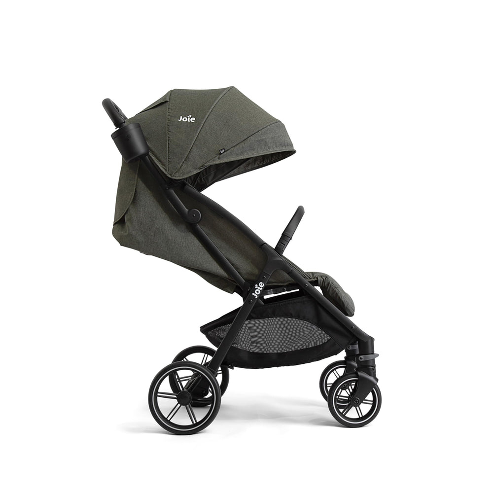 Nutmeg canopy provides UPF 50+ sun protection for baby