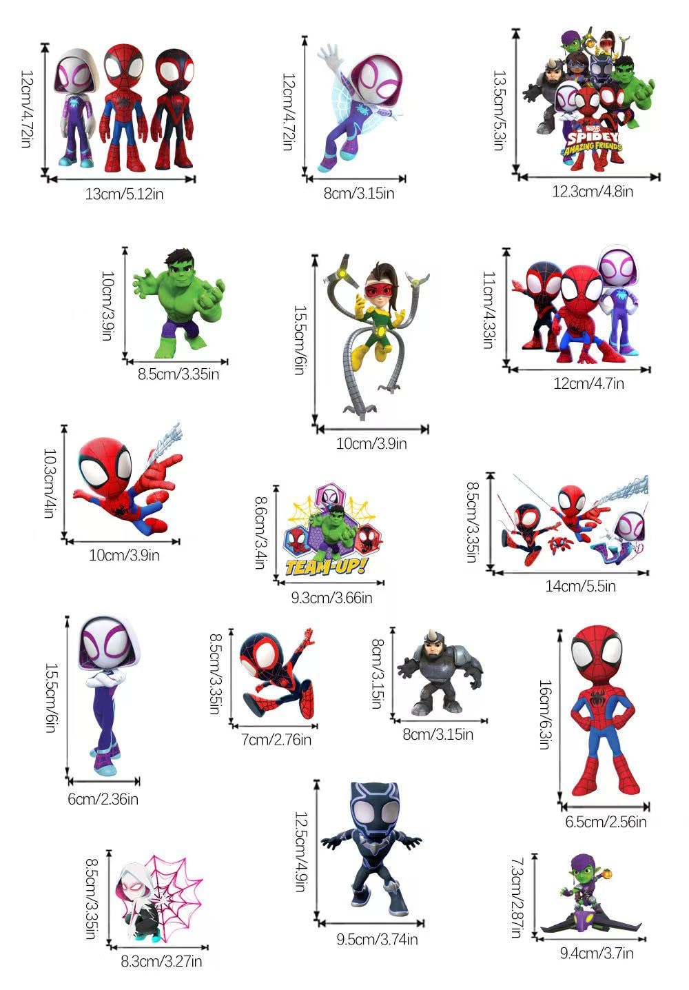 Joi-Fun Spideyman sticker collection adheres smoothly to walls for quick updates.