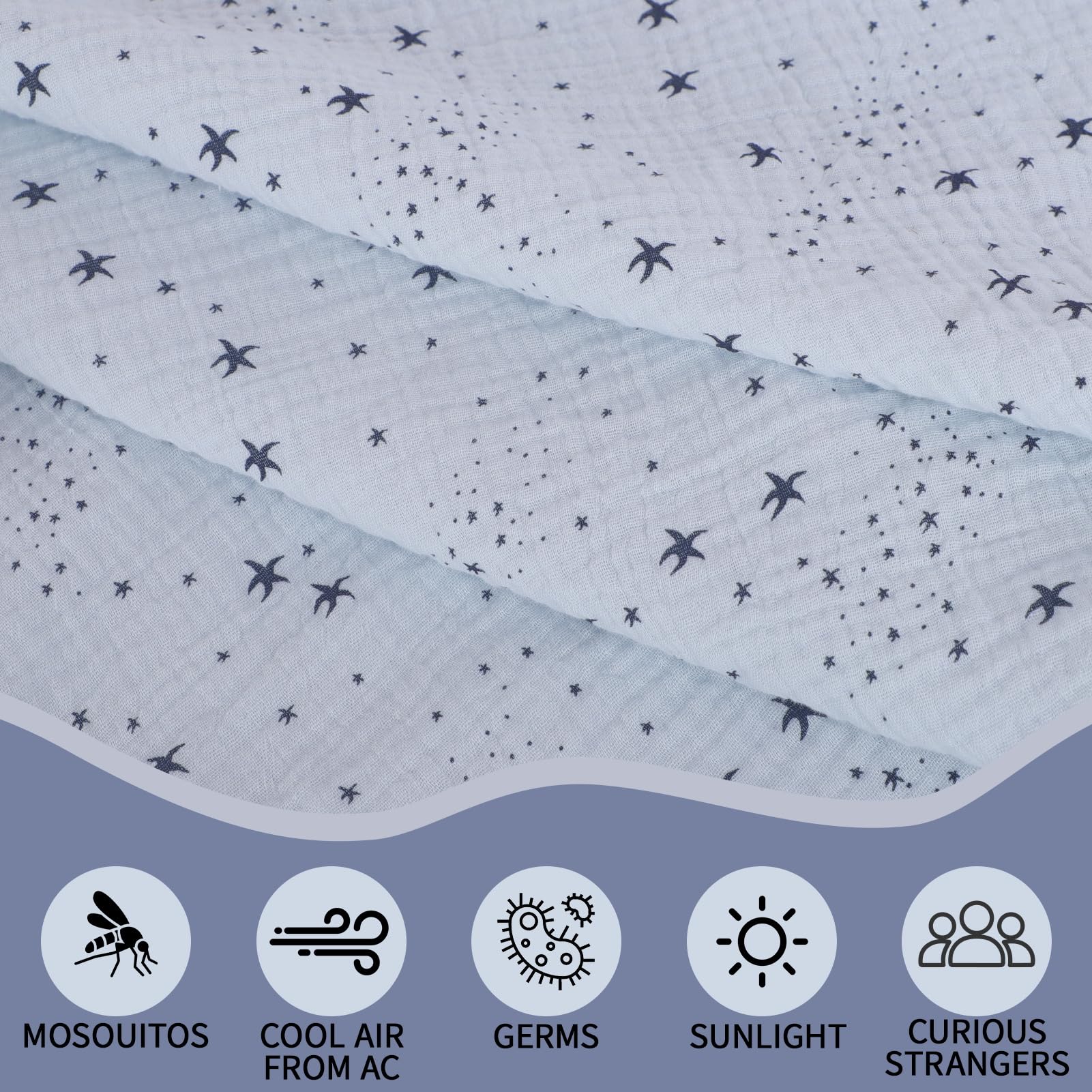 Jojedomo muslin nursing cover hoop design offers full privacy during feeding