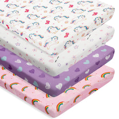 Jola's House 4-pack soft baby crib sheets for easy bedding changes