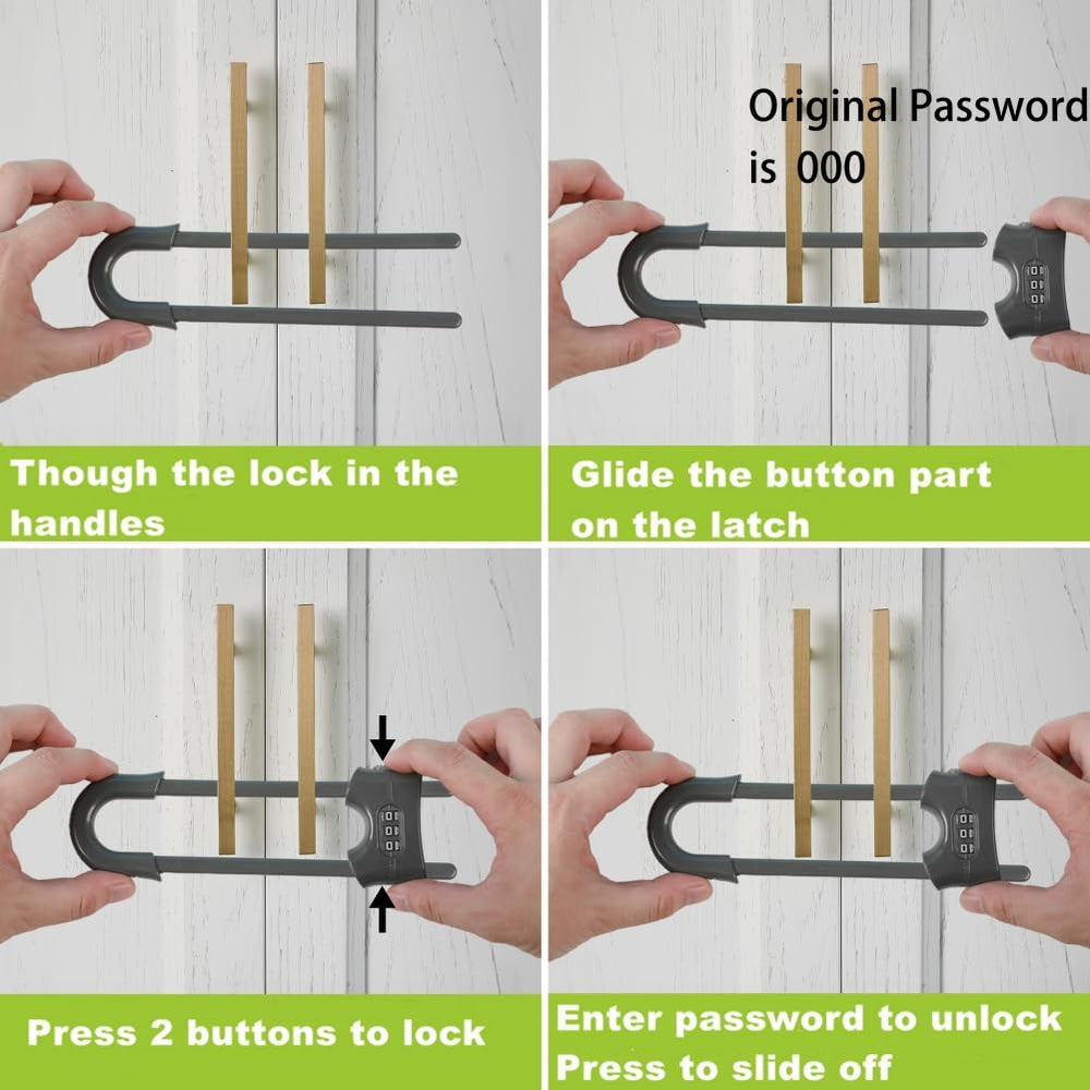 Jola's House double-button code lock adds extra safety.
