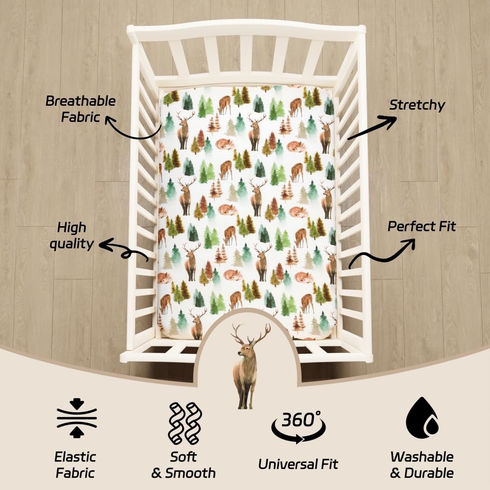 Jola's House standard-size crib sheet with full elastic trim for secure fit.
