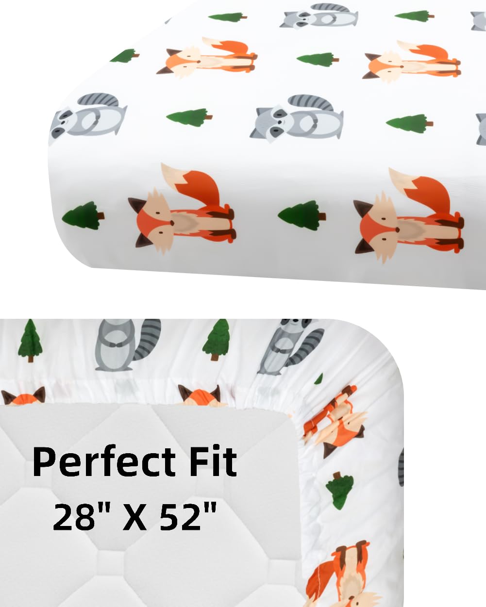 Jola's House machine-washable crib sheets simplify laundry.