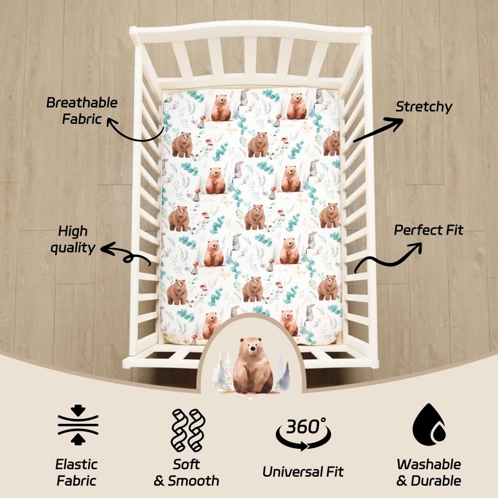 Jola's House standard crib size sheets fit 52 by 28 inches
