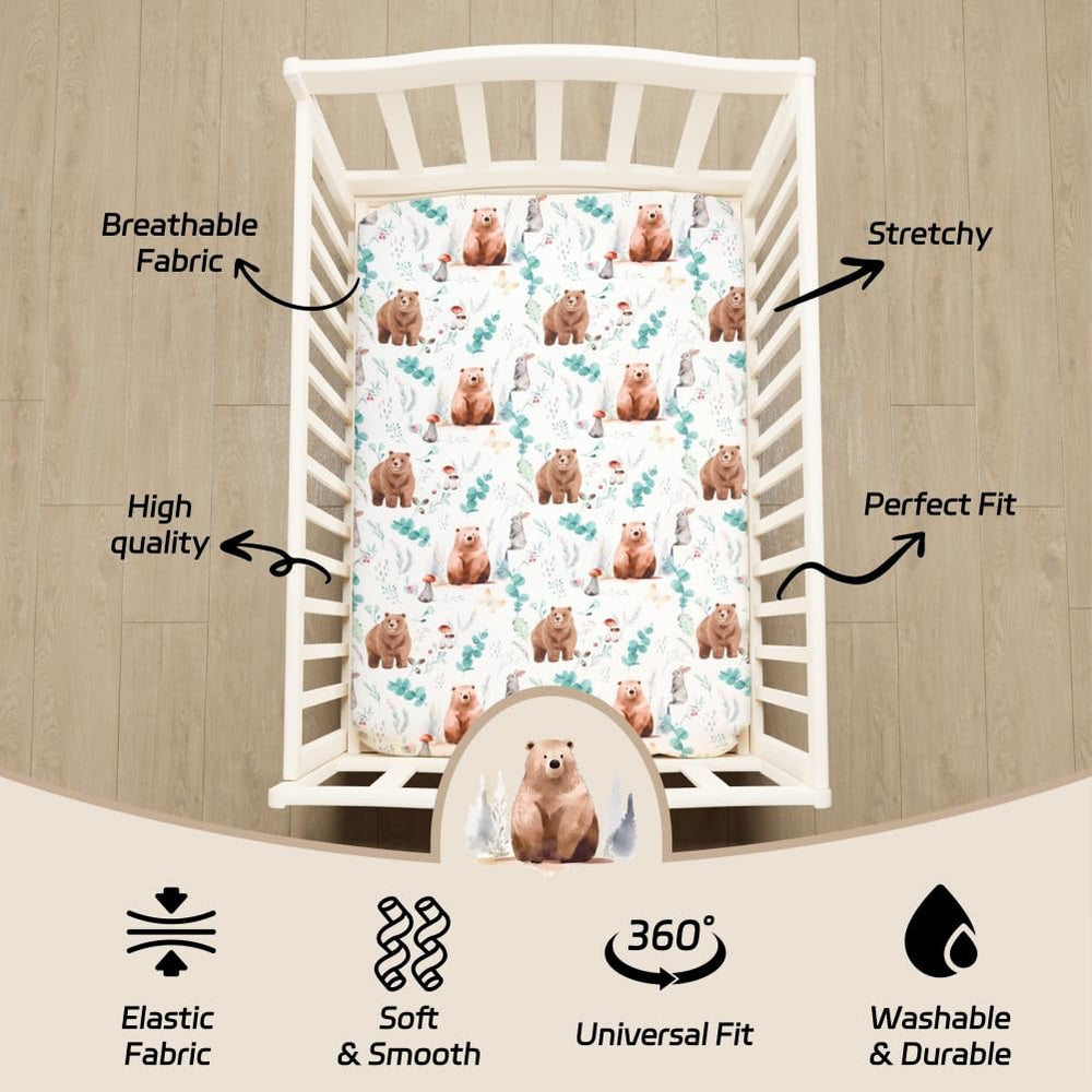Jola's House standard crib size sheets fit 52 by 28 inches