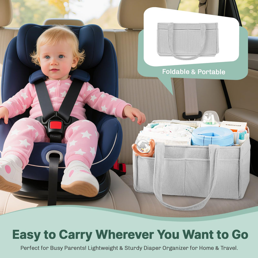 Jolensoy diaper caddy as a stylish baby shower gift basket