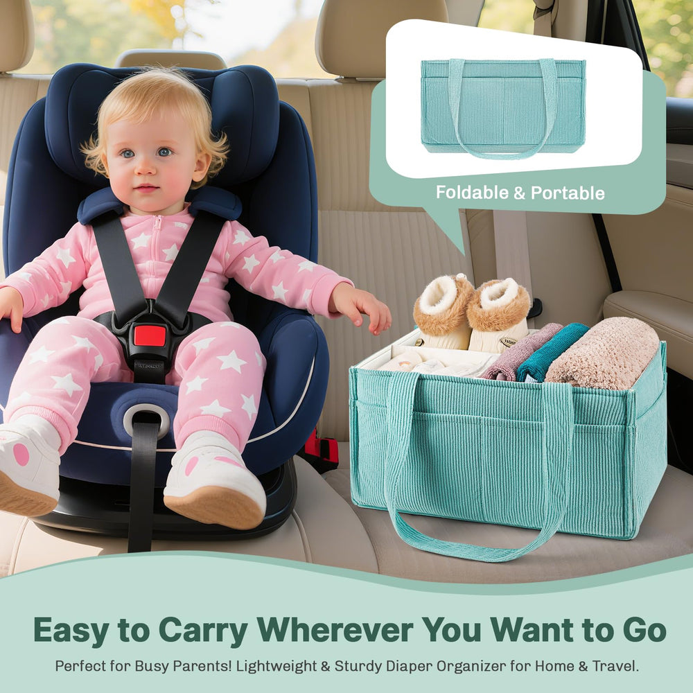 Jolensoy diaper caddy car use keeps essentials organized on trips.